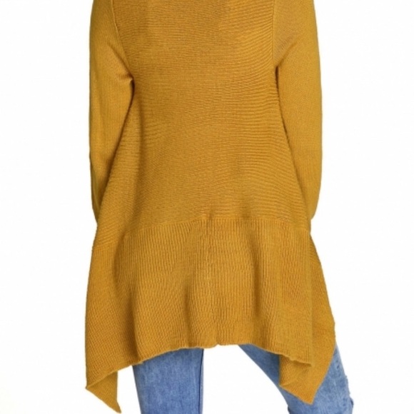 Starlights fashion Mustard Waterfall Long Sleeve Sweater Cardigan - Picture 3 of 5